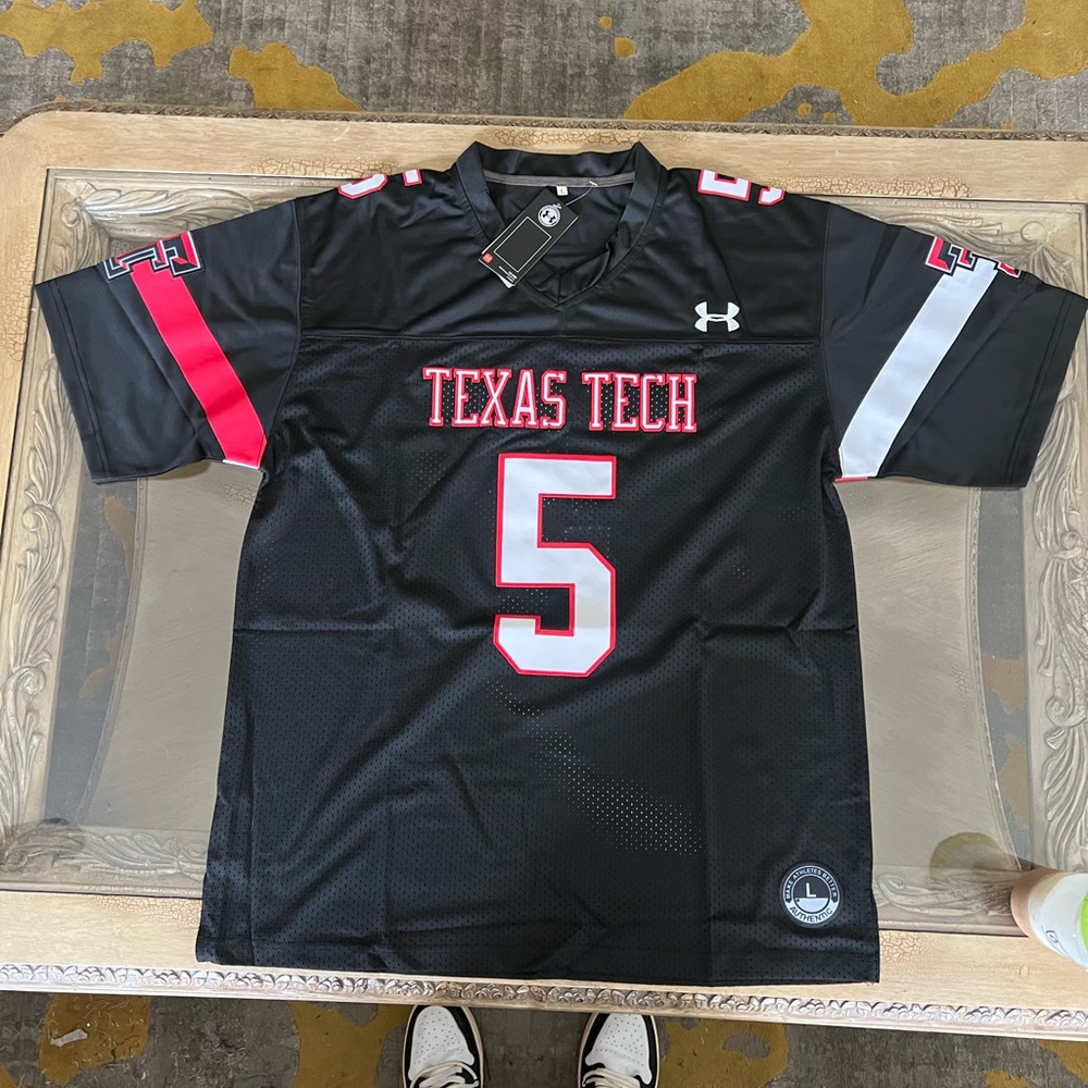 Patrick Mahomes Jersey Mens Large Black Texas Tech Red Raiders